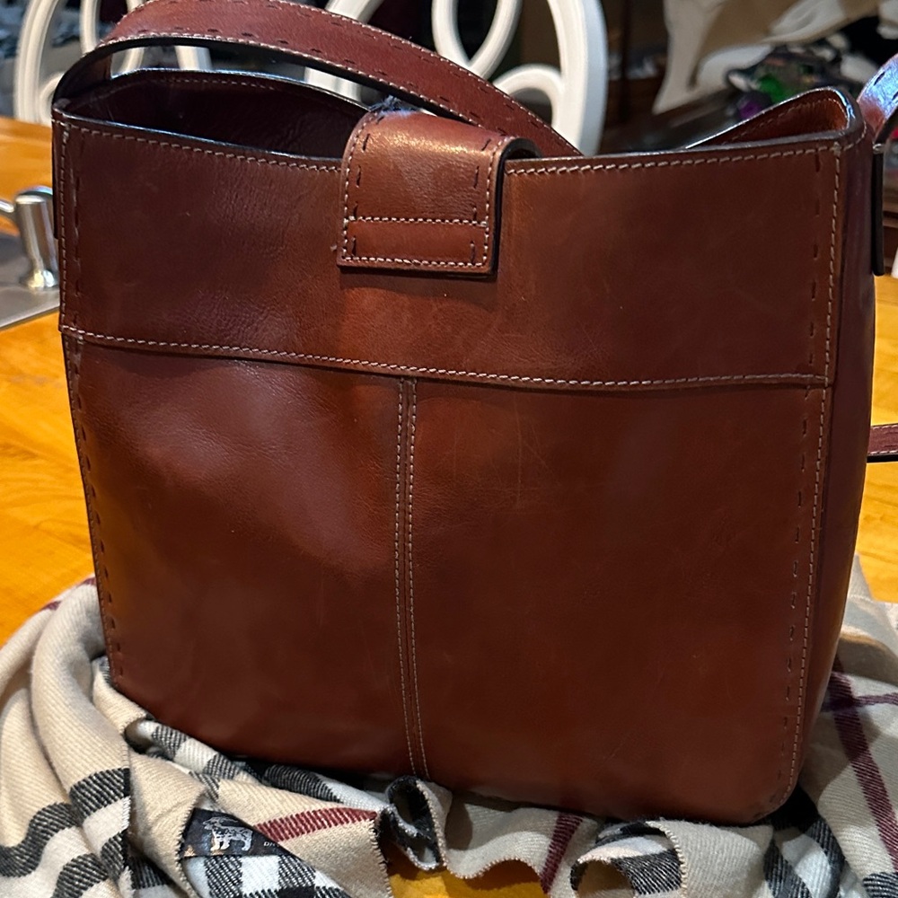 Fossil Vintage Rich Brown Leather Shoulder Bag - Picture 2 of 9